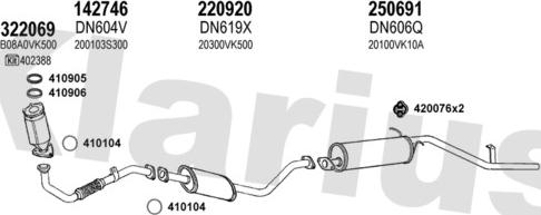 Klarius 270502E - Система випуску ОГ autocars.com.ua