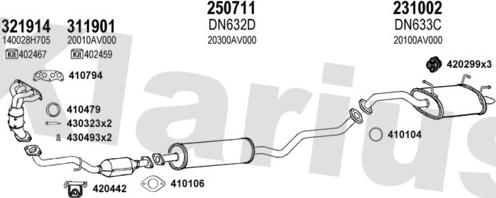 Klarius 270515E - Система випуску ОГ autocars.com.ua