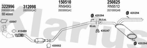 Klarius 270574E - Система випуску ОГ autocars.com.ua