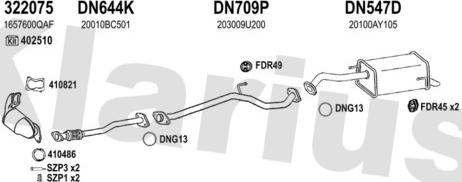 Klarius 270608U - Система випуску ОГ autocars.com.ua