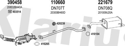 Klarius 270609E - Система випуску ОГ autocars.com.ua