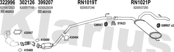 Klarius 270612U - Система випуску ОГ autocars.com.ua