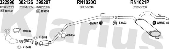 Klarius 270613U - Система випуску ОГ autocars.com.ua