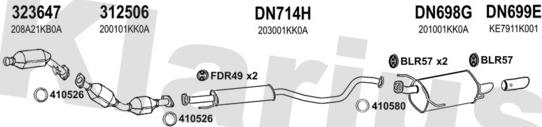 Klarius 270614U - Система выпуска ОГ avtokuzovplus.com.ua