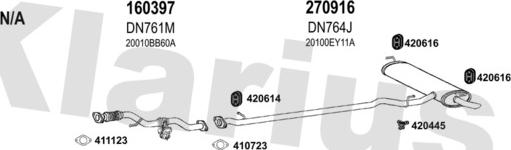 Klarius 270645E - Система выпуска ОГ avtokuzovplus.com.ua