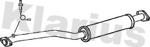 Klarius 270650 - Середній глушник вихлопних газів autocars.com.ua