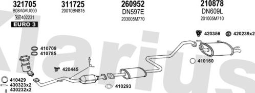 Klarius 270661E - Система випуску ОГ autocars.com.ua