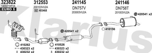 Klarius 270669E - Система випуску ОГ autocars.com.ua