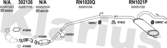 Klarius 270707U - Система випуску ОГ autocars.com.ua