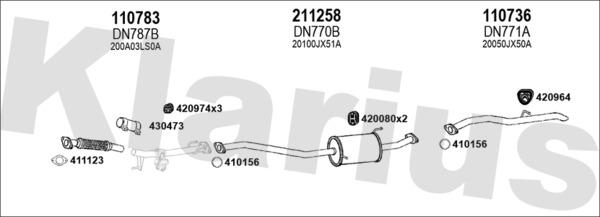 Klarius 270718E - Система випуску ОГ autocars.com.ua