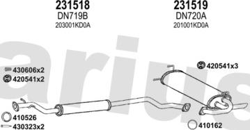 Klarius 270772E - Система випуску ОГ autocars.com.ua