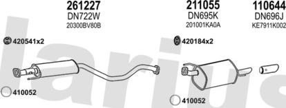 Klarius 270796E - Система випуску ОГ autocars.com.ua
