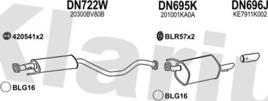 Klarius 270796U - Система випуску ОГ autocars.com.ua