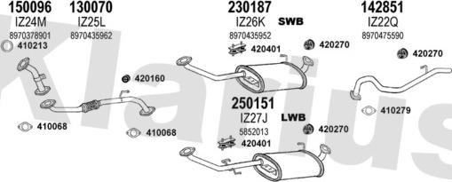 Klarius 290013E - Система випуску ОГ autocars.com.ua