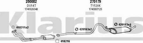 Klarius 300005E - Система випуску ОГ autocars.com.ua