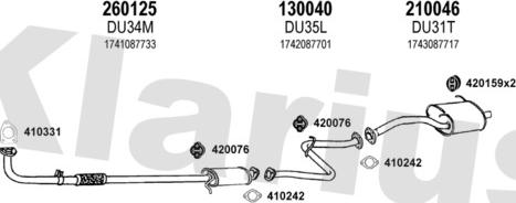 Klarius 300020E - Система выпуска ОГ avtokuzovplus.com.ua