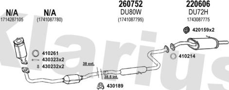 Klarius 300074E - Система випуску ОГ autocars.com.ua