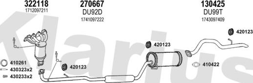 Klarius 300082E - Система випуску ОГ autocars.com.ua