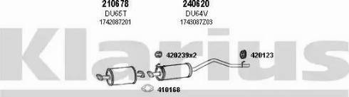 Klarius 300087E - Система випуску ОГ autocars.com.ua
