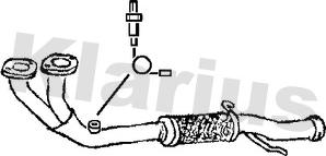 Klarius 301211 - Труба выхлопного газа avtokuzovplus.com.ua