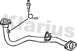 Klarius 301314 - Труба вихлопного газу autocars.com.ua