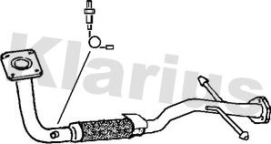 Klarius 301368 - Труба вихлопного газу autocars.com.ua