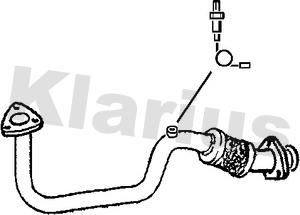 Klarius 301439 - Труба вихлопного газу autocars.com.ua