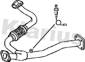 Klarius 301786 - Труба выхлопного газа avtokuzovplus.com.ua