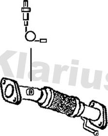 Klarius 302102 - Труба вихлопного газу autocars.com.ua