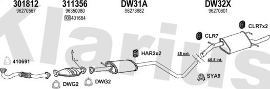 Klarius 310029U - Система випуску ОГ autocars.com.ua
