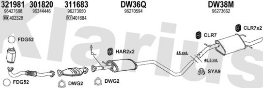 Klarius 310041U - Система випуску ОГ autocars.com.ua