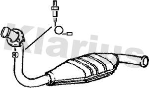 Klarius 321005 - Каталізатор autocars.com.ua