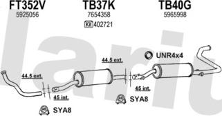 Klarius 330136U - Система випуску ОГ autocars.com.ua