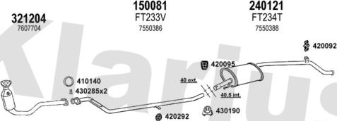 Klarius 330139E - Система випуску ОГ autocars.com.ua