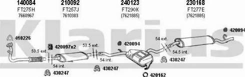 Klarius 330151E - Система випуску ОГ autocars.com.ua