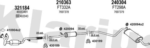 Klarius 330163E - Система випуску ОГ autocars.com.ua