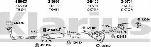 Klarius 330246E - Система випуску ОГ autocars.com.ua