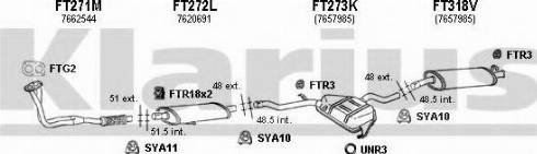 Klarius 330246U - Система випуску ОГ autocars.com.ua