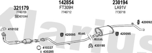 Klarius 330307E - Система випуску ОГ autocars.com.ua