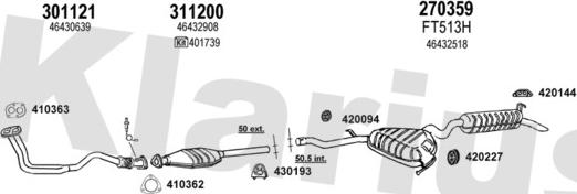 Klarius 330359E - Система випуску ОГ autocars.com.ua