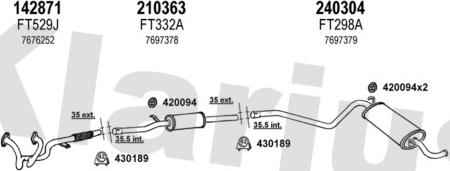 Klarius 330368E - Система випуску ОГ autocars.com.ua