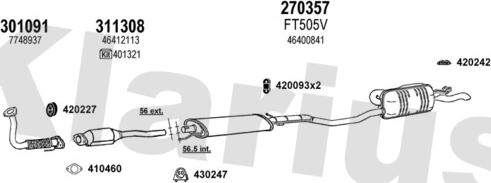 Klarius 330394E - Система випуску ОГ autocars.com.ua