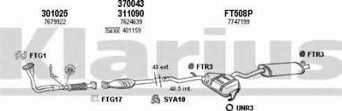 Klarius 330398U - Система випуску ОГ autocars.com.ua
