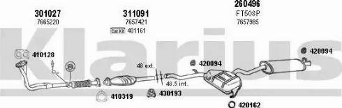 Klarius 330408E - Система випуску ОГ autocars.com.ua
