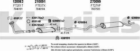 Klarius 330418E - Система випуску ОГ autocars.com.ua