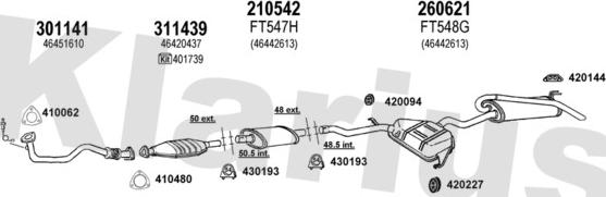 Klarius 330439E - Система випуску ОГ autocars.com.ua