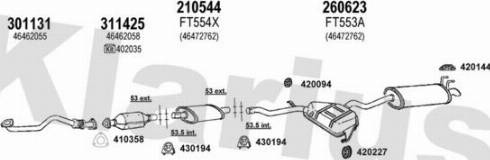 Klarius 330445E - Система випуску ОГ autocars.com.ua