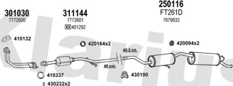 Klarius 330449E - Система випуску ОГ autocars.com.ua