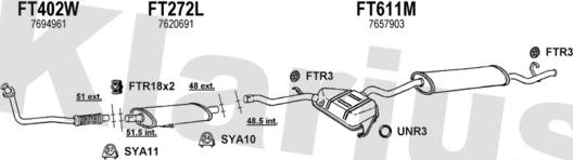 Klarius 330505U - Система випуску ОГ autocars.com.ua