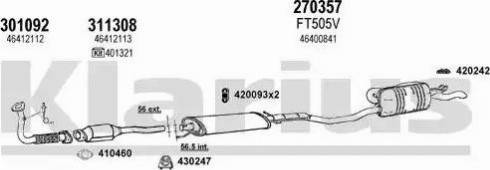 Klarius 330528E - Система випуску ОГ autocars.com.ua